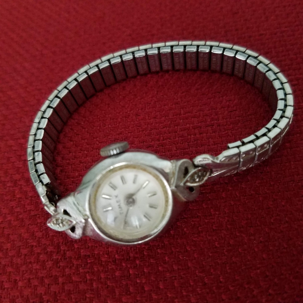 Vintage Diamond-accented Timex Watch